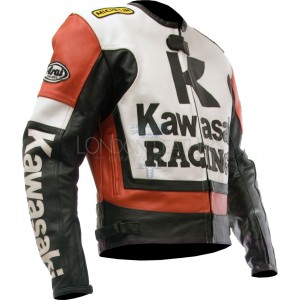 Kawasaki Ninja RED Leather Motorcycle Jacket